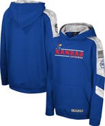 COLOSSEUM Youth Colosseum Royal Kansas Jayhawks OHT Military Appreciation Cyclone Digital Camo Pullover Hoodie