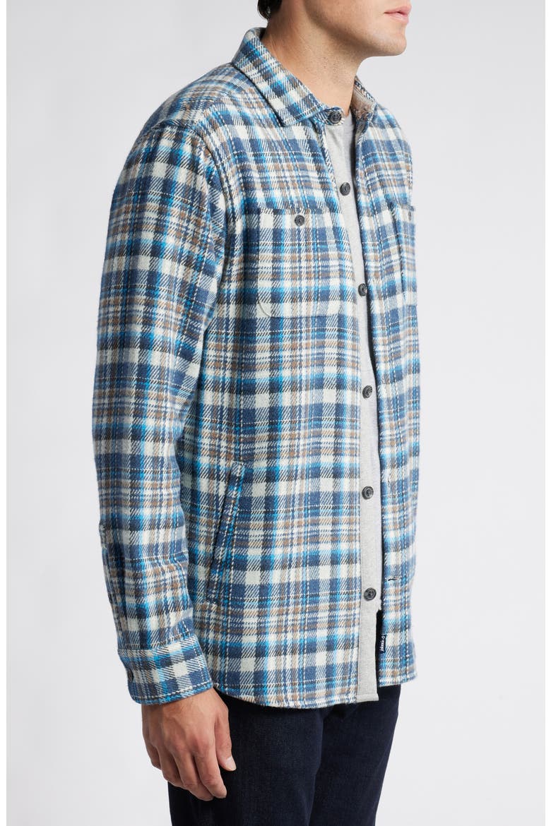 Opry Plaid Brushed Twill Shirt Jacket, Alternate, color, LAGUNA BLUE