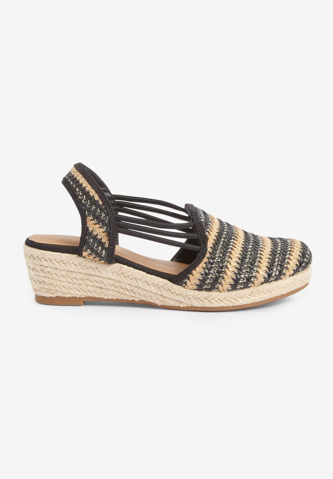 Comfortview The Clea Espadrille, Alternate, color, Black Natural
