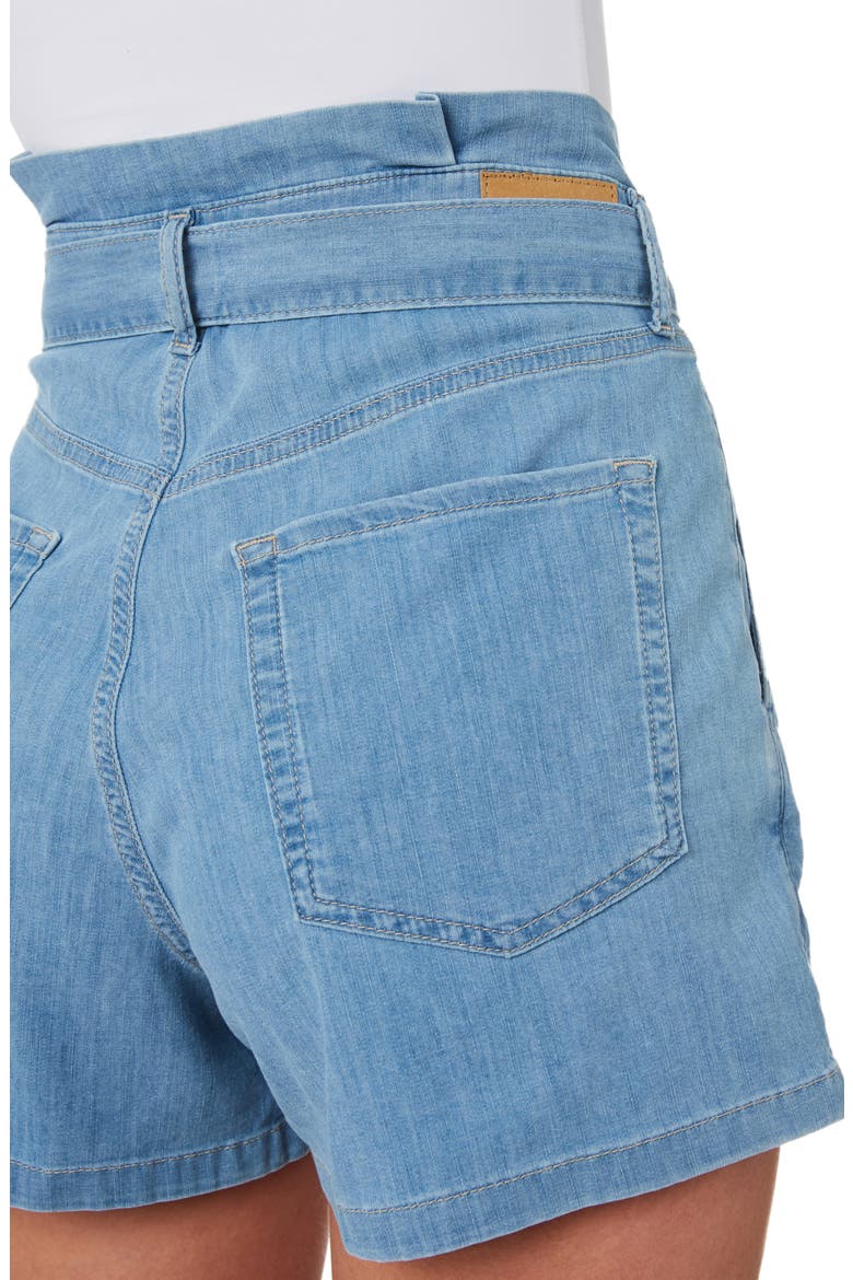 Goldie High Paperbag Waist Denim Shorts, Alternate, color, FEATURE