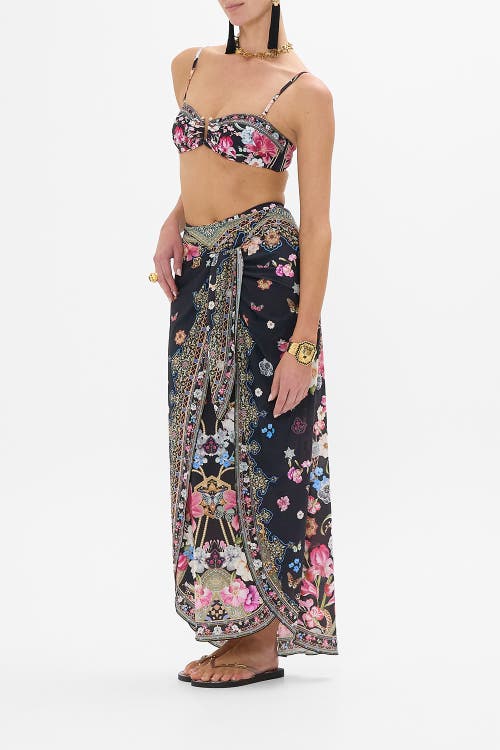 CAMILLA CAMILLA LAYERED LONG SARONG WITH FRONT TIE MIDNIGHT IN MONSERRATE 