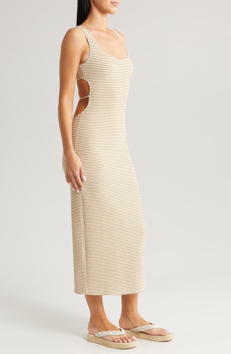 MONTCE Mickie Neutral Stripe Cover-Up Dress, Alternate, color, Neutral Stripe