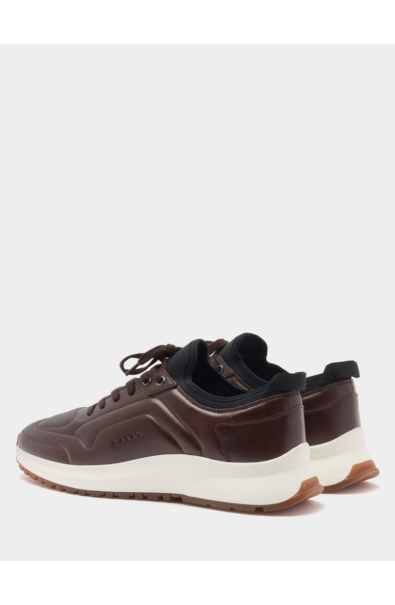 Bally Leather Outline Sneaker, Alternate, color, Brown