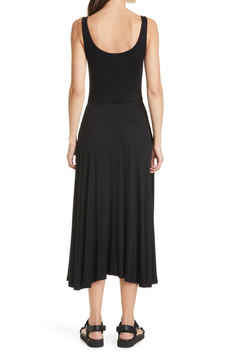 Handkerchief Hem Sleeveless Tank Dress, Alternate, color, BLACK