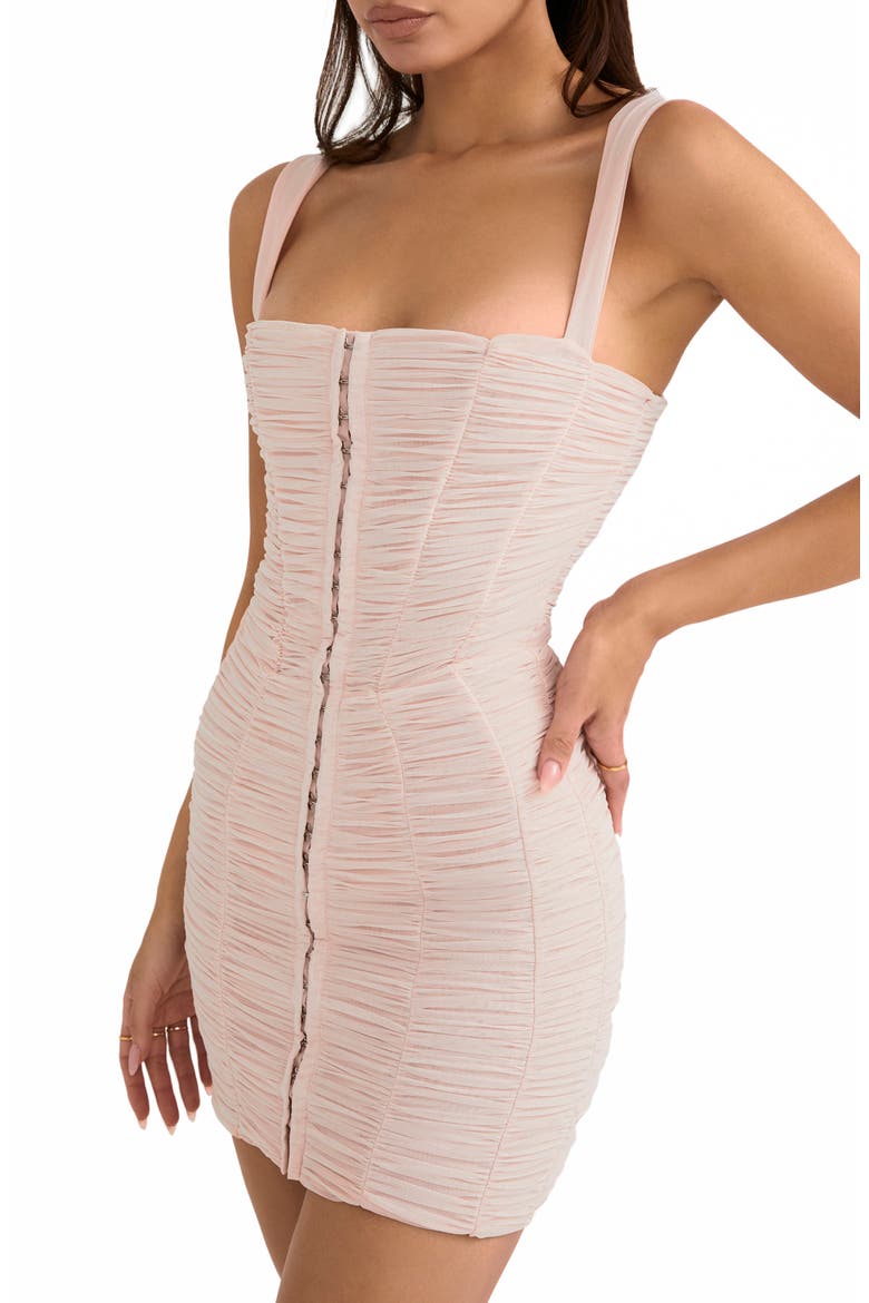 Cate Ruched Minidress, Alternate, color, CRYSTAL