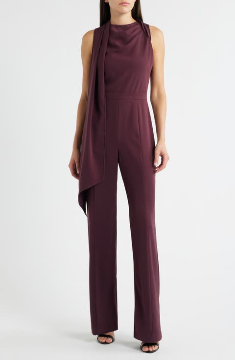 Enola Side Drape Sleeveless Jumpsuit