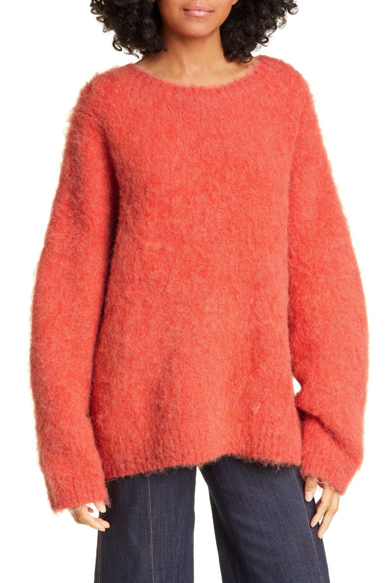 Daniella Wool & Alpaca Blend Sweater, Main, color, APRICOT NECTAR