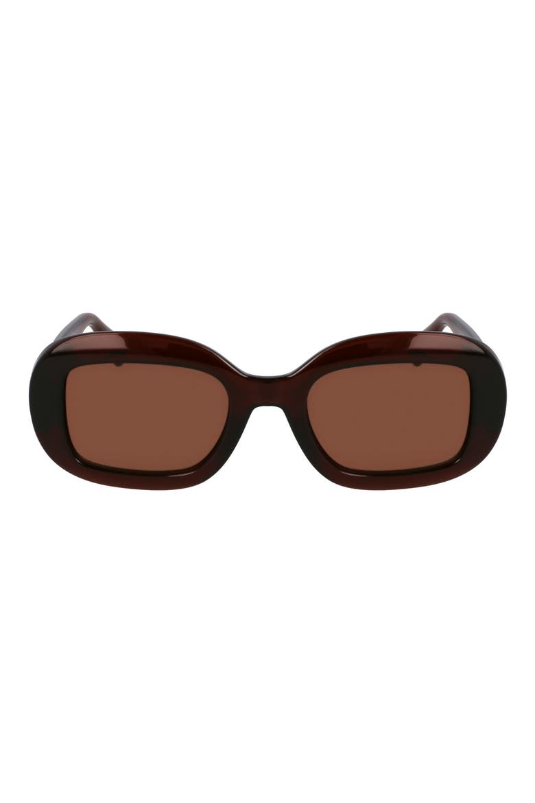 Gancini 51mm Oval Sunglasses, Main, color, TRANSPARENT BROWN