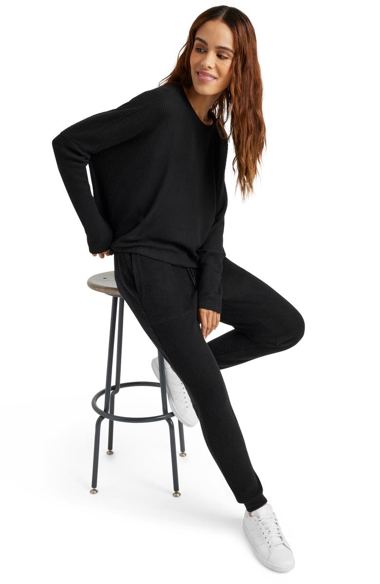 Splendid London Waffle Knit Lounge Joggers, Alternate, color, 