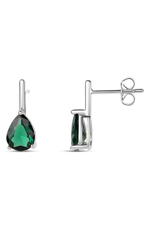 Pear Stone Mini Drop Earrings