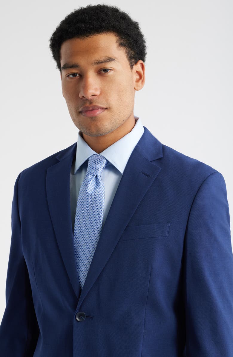 Nordstrom Henrik Trim Fit Solid Stretch Wool Suit Jacket, Alternate, color, Navy Peacoat