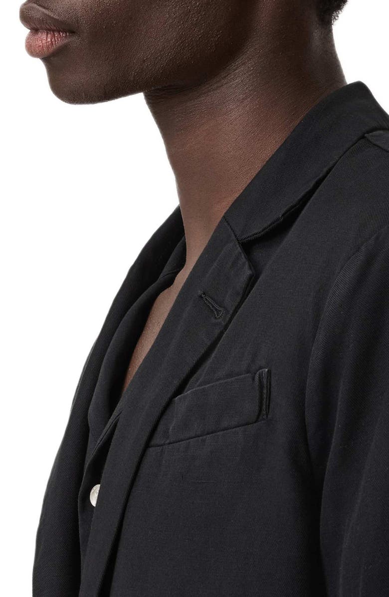 AllSaints Hanbury Cotton Blazer, Alternate, color, Black