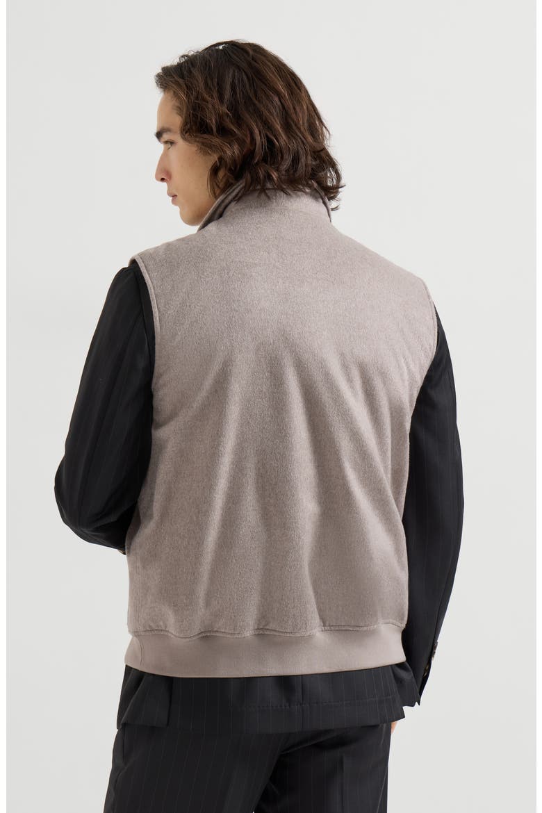 Cashmere flannel vest, Alternate, color, Brown