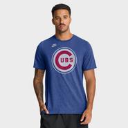 Nike Men's Nike Heather Royal Chicago Cubs Cooperstown Logo Tri-Blend T-Shirt