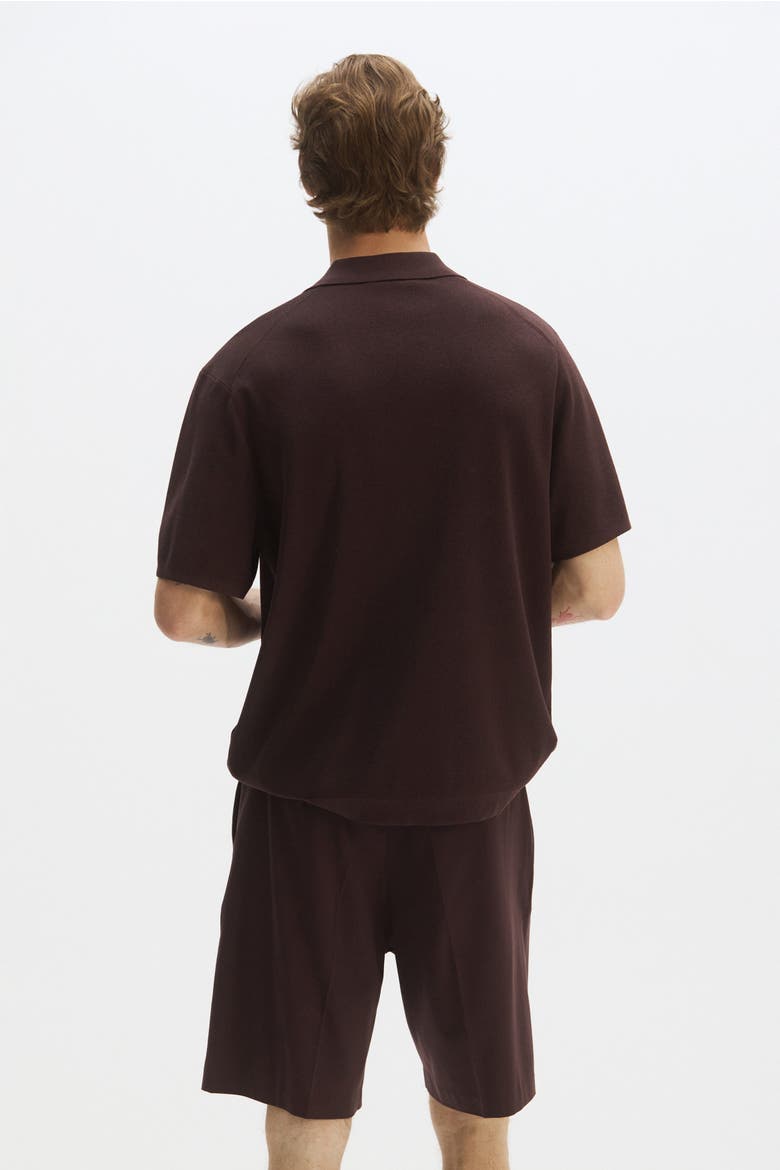 Four-way Stretch Loose Fit Shorts, Alternate, color, Dark brown