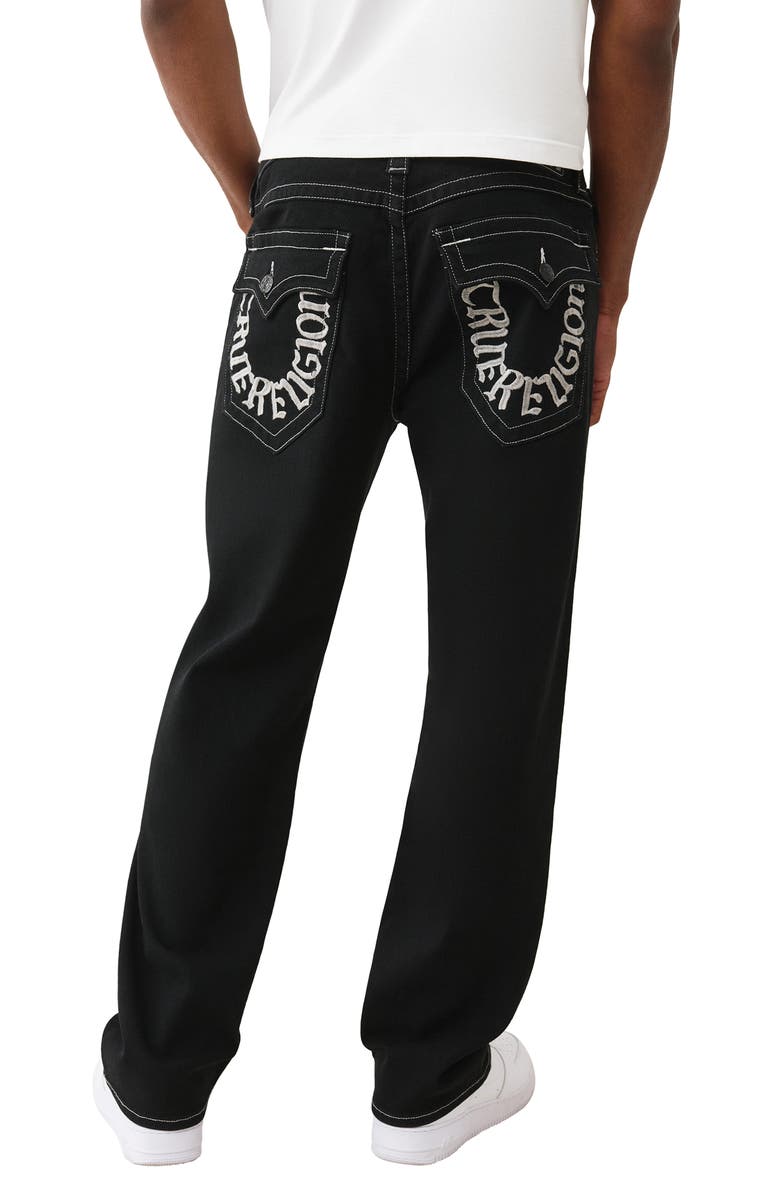 True Religion Bobby Flap Pocket Baggy Jeans, Alternate, color, Black Rinse