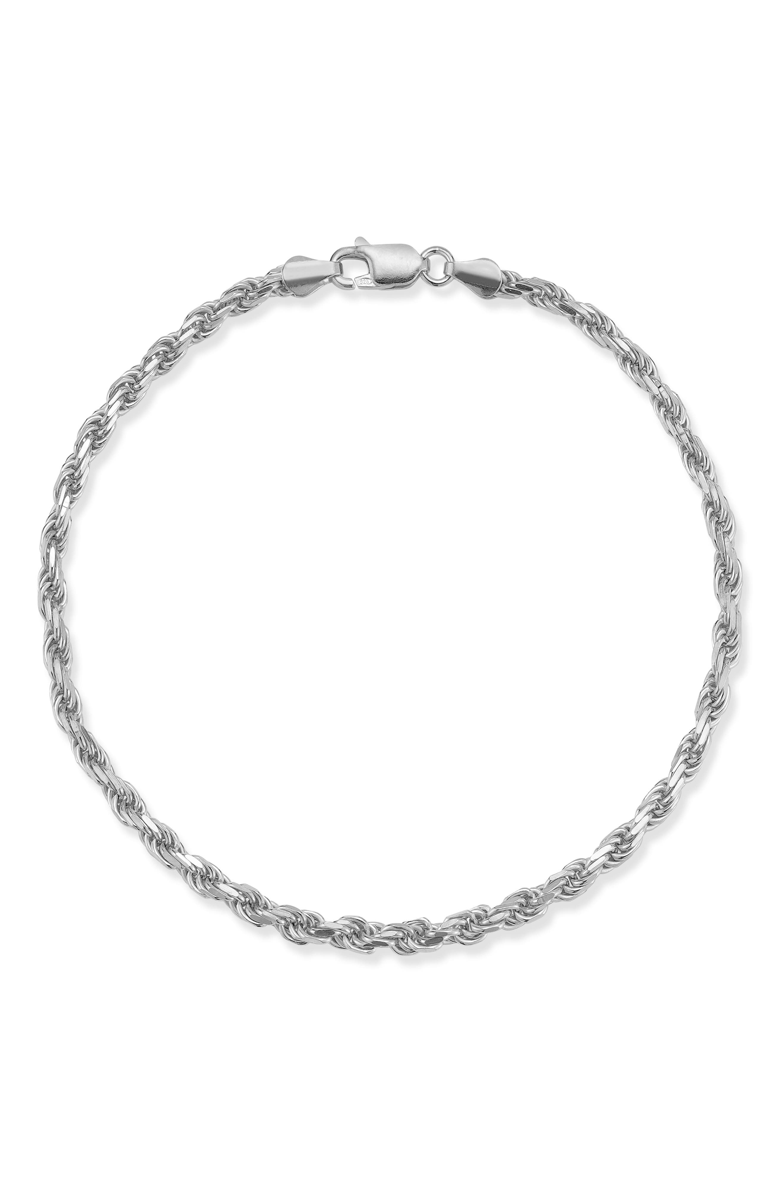 Yield of Men Men's 3mm Rope Chain Bracelet