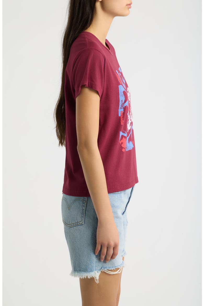 Red Hot Chili Peppers Album Graphic Tee, Alternate, color, BURGUNDY