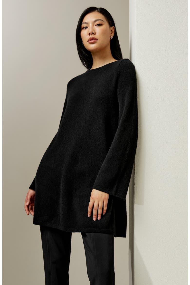 Women's Detachable Turtleneck Pullover Cashmere Sweater, Alternate, color, Black