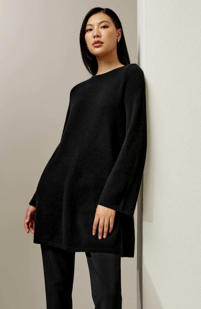 Lilysilk Women's Detachable Turtleneck Pullover Cashmere Sweater, Alternate, color, Black