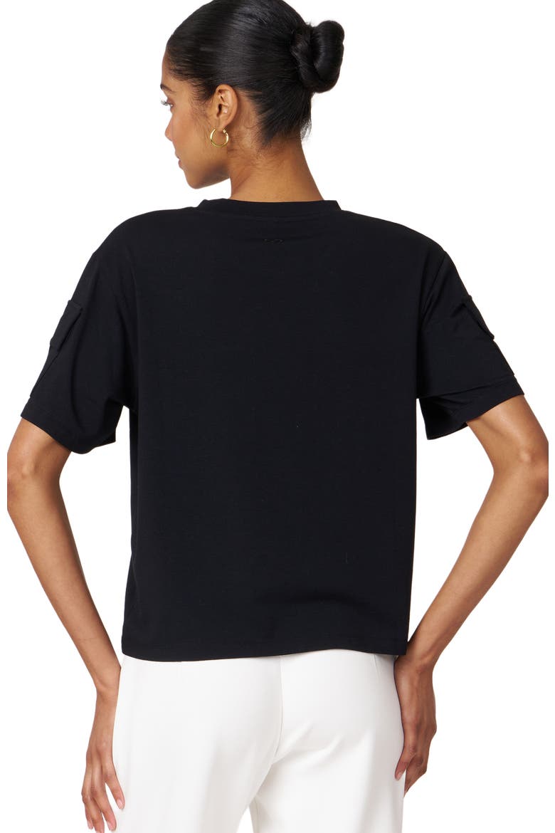 Cargo Short Sleeve Top, Alternate, color, Black
