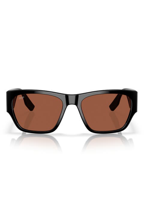 Suenos 57mm Polarized Rectangular Sunglasses