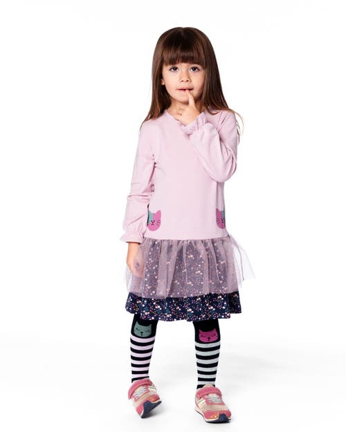 Deux Par Deux Bi-material Dress In Multi