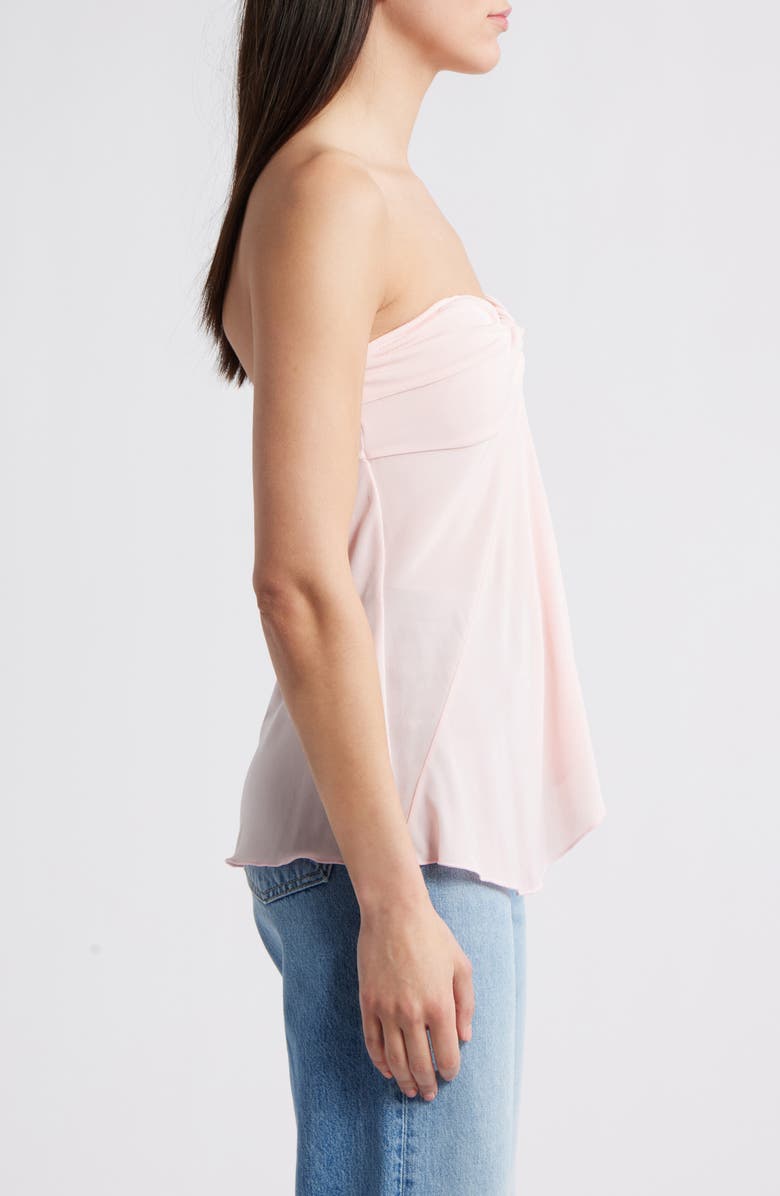 Free People Call Me Later Split Front Strapless Top, Alternate, color, Pink