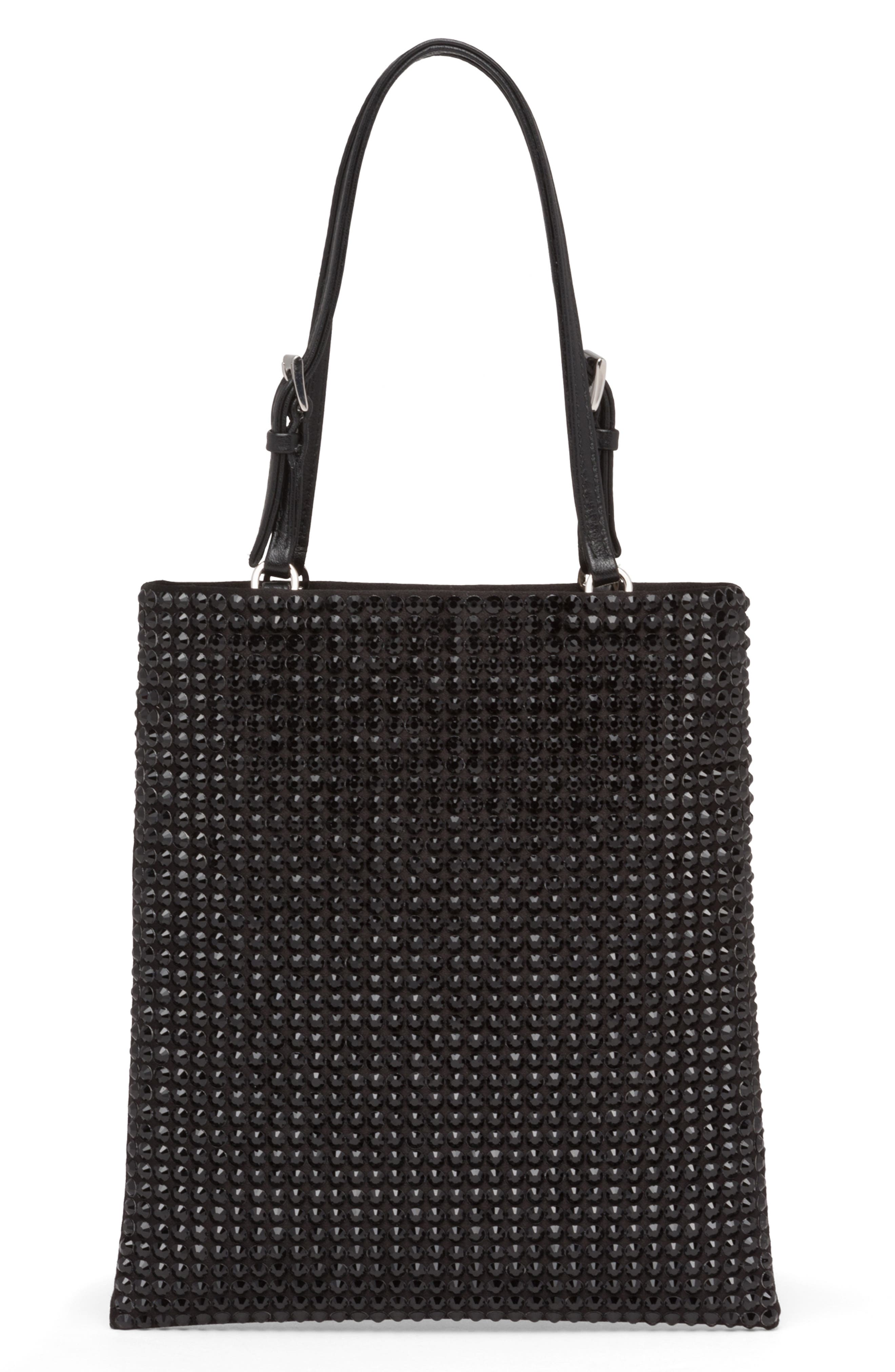 Prada Crystal Embellished Crossbody Bag, Alternate, color, 