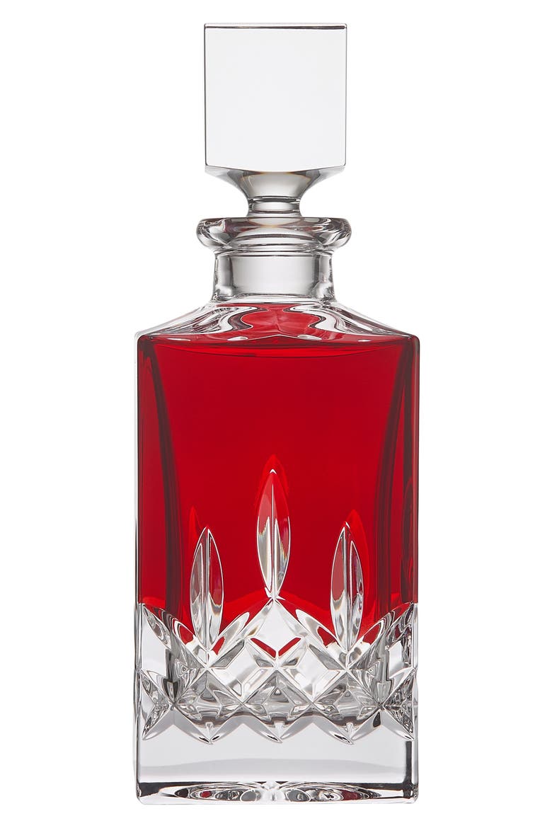 Lismore Red Crystal Decanter, Main, color, RED