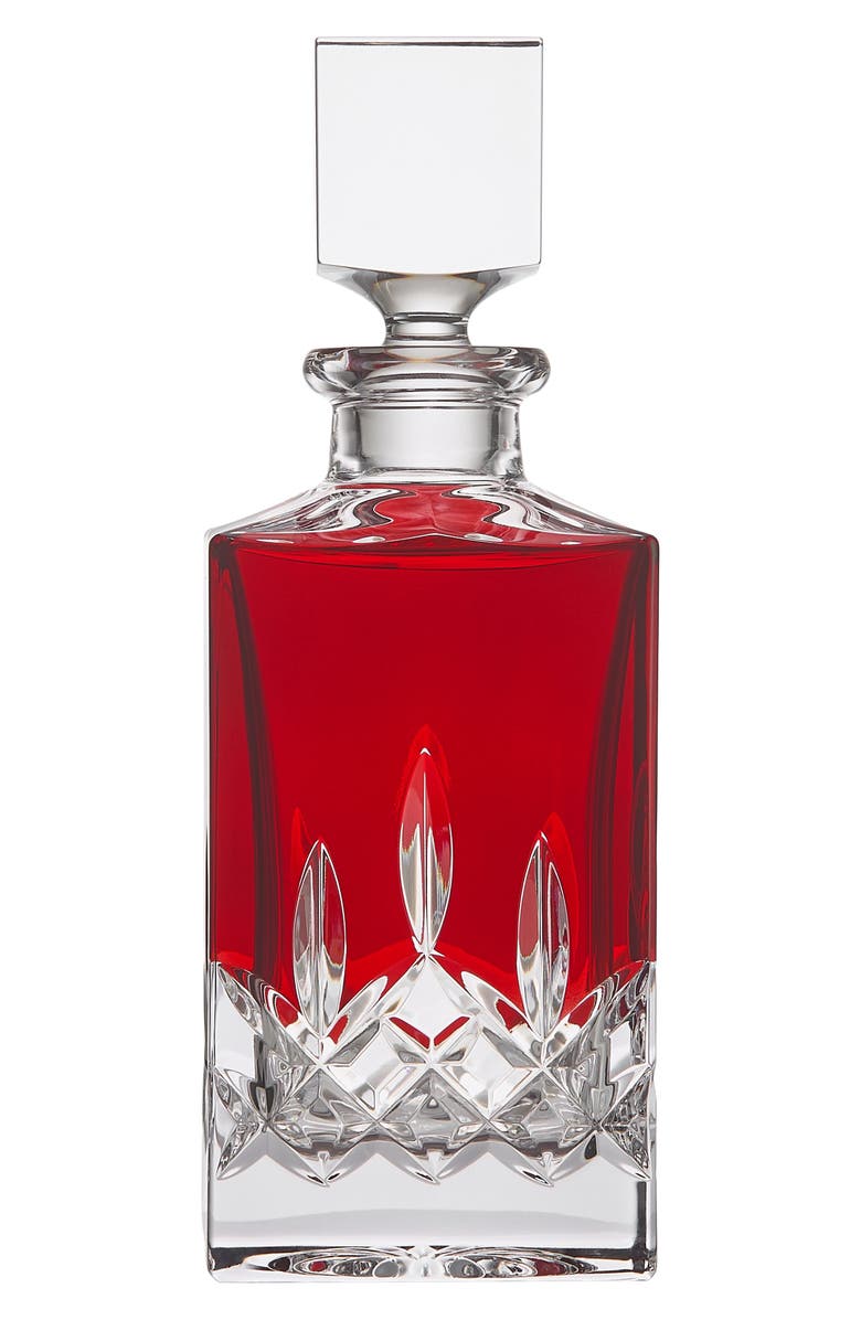 Waterford Lismore Red Crystal Decanter, Main, color, Red