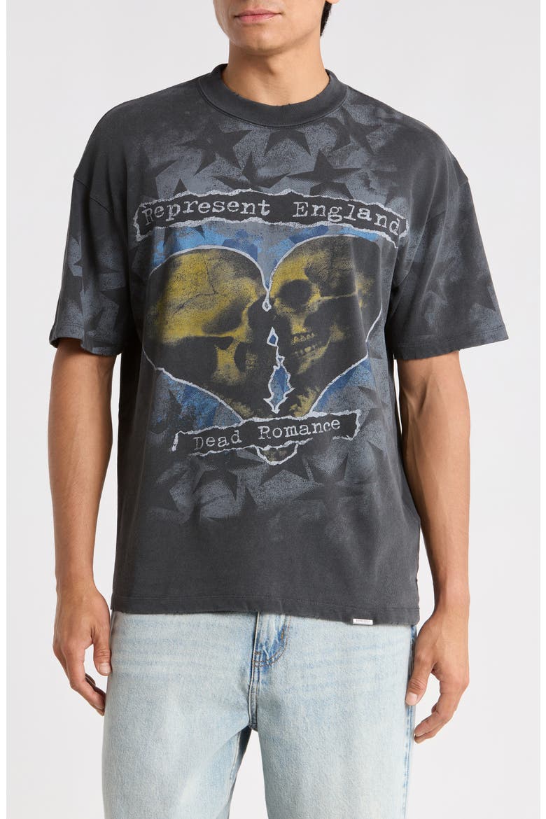 Romance Graphic Tee, Main, color, VINTAGE BLACK