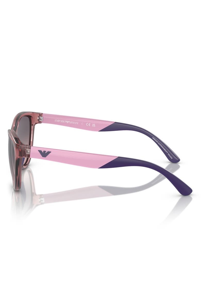 Emporio Armani 48mm Low Bridge Gradient Cat Eye Sunglasses, Alternate, color, Lillac / Pink Gradient Grey