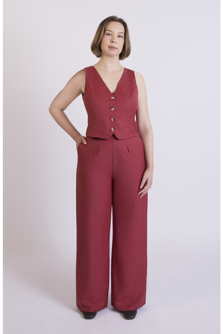 The Wool Vest, Alternate, color, Deep Salmon