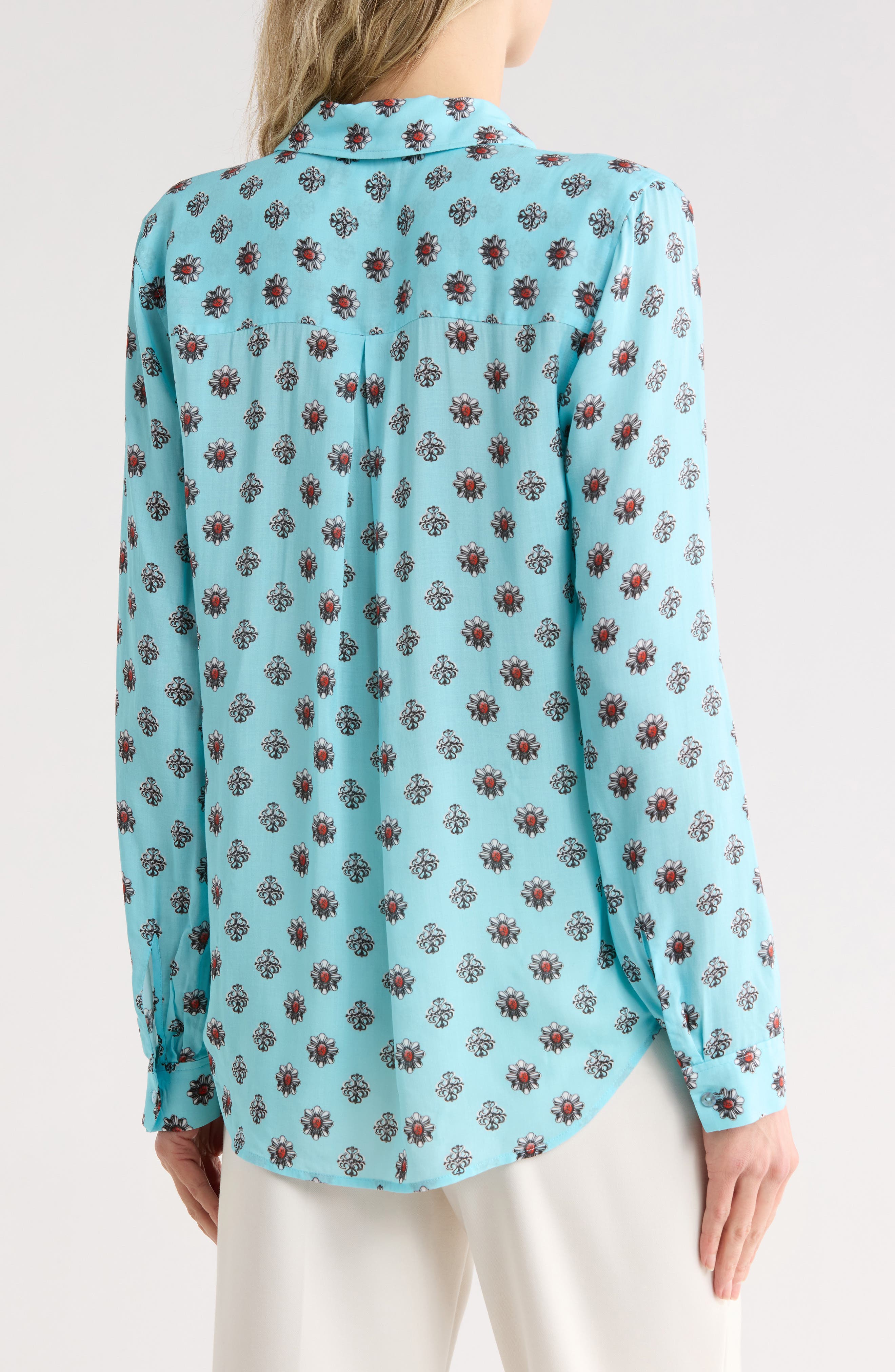 Holly Print Button-Up Shirt - image 2