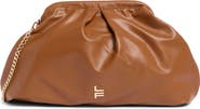 London Fog Faux Leather Kiss Lock Frame Clutch