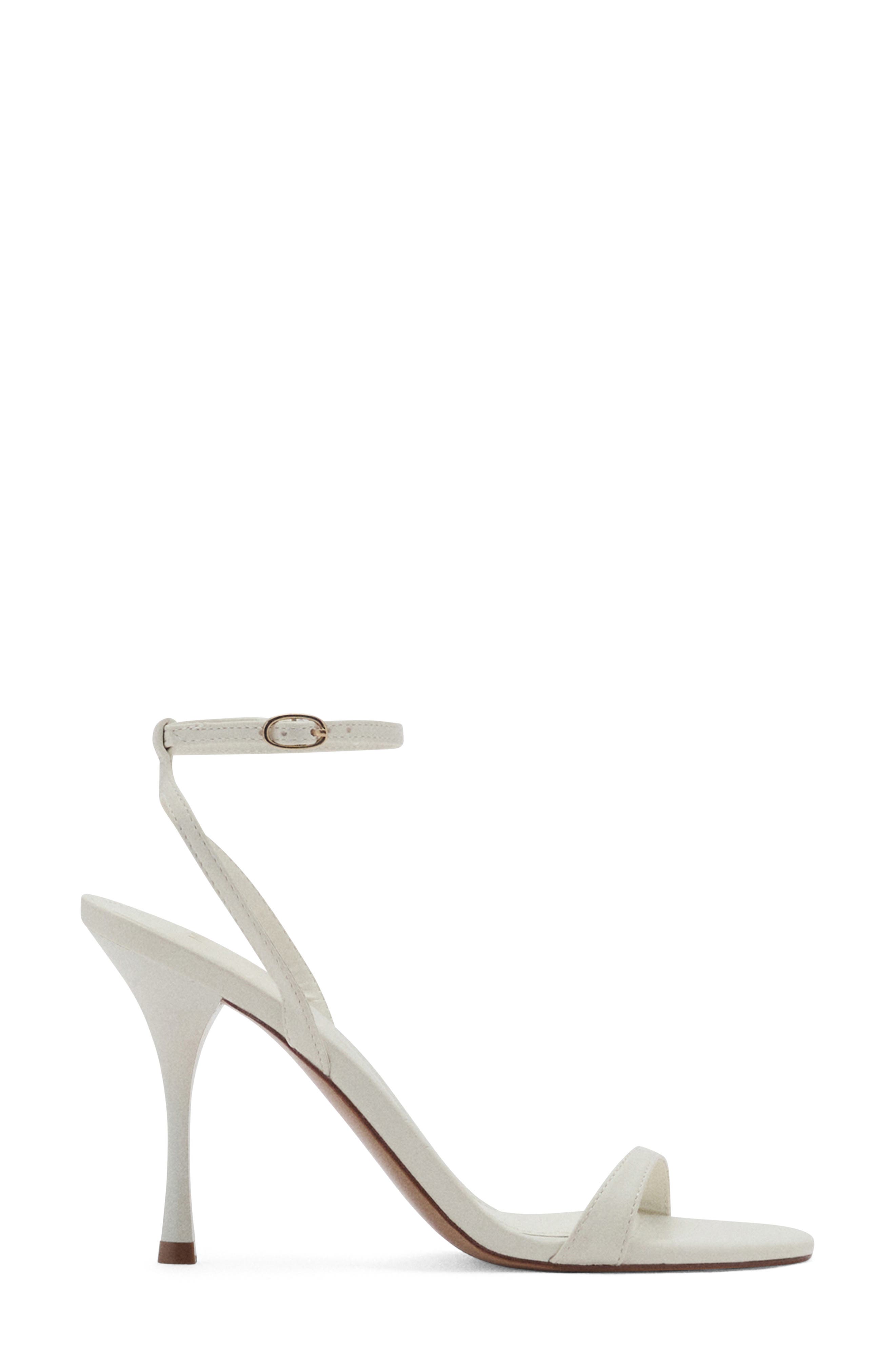 MANGO Ankle Strap Sandal, Alternate, color, Ecru