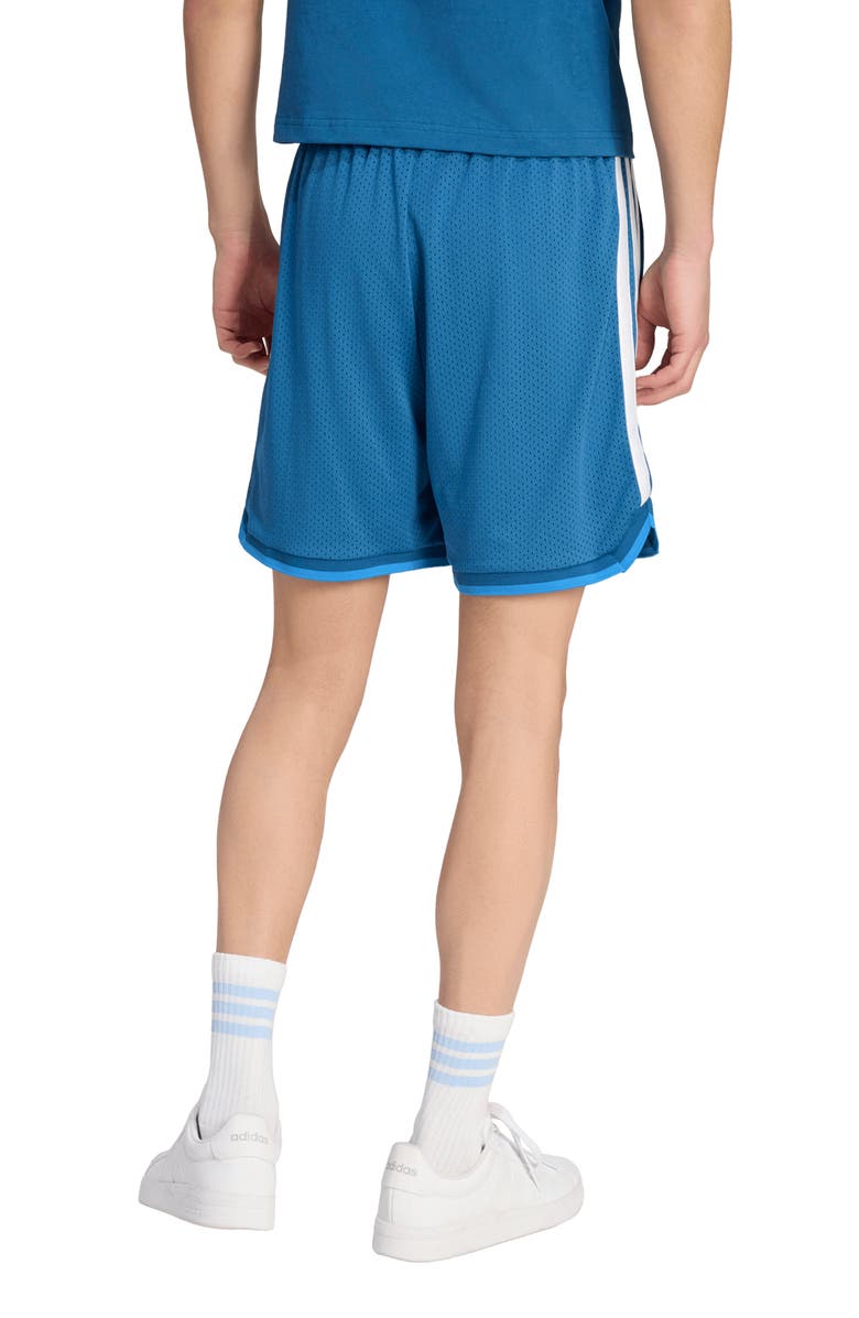 adidas Stadium Mesh Shorts, Alternate, color, Dusky Petrol/ Ray Blue/ White