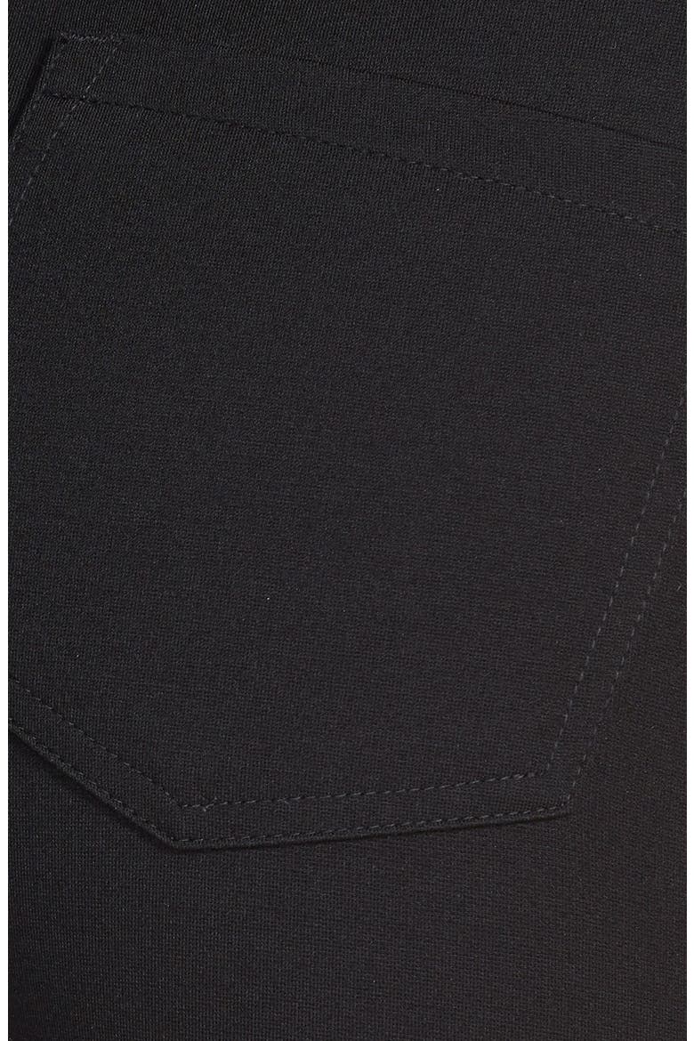 Ponte Baby Bootcut Pants, Alternate, color, BLACK