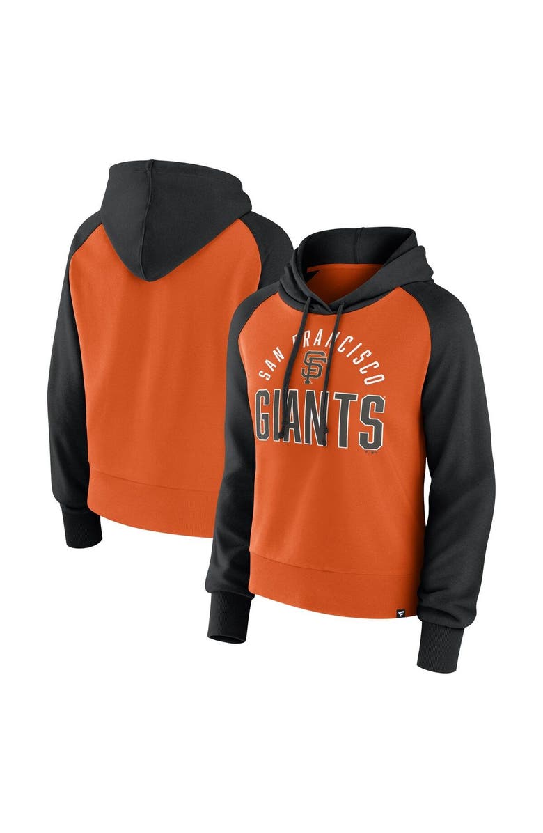 FANATICS Women's Fanatics Branded Black/Orange San Francisco Giants Pop Fly Pullover Hoodie, Main, color, 