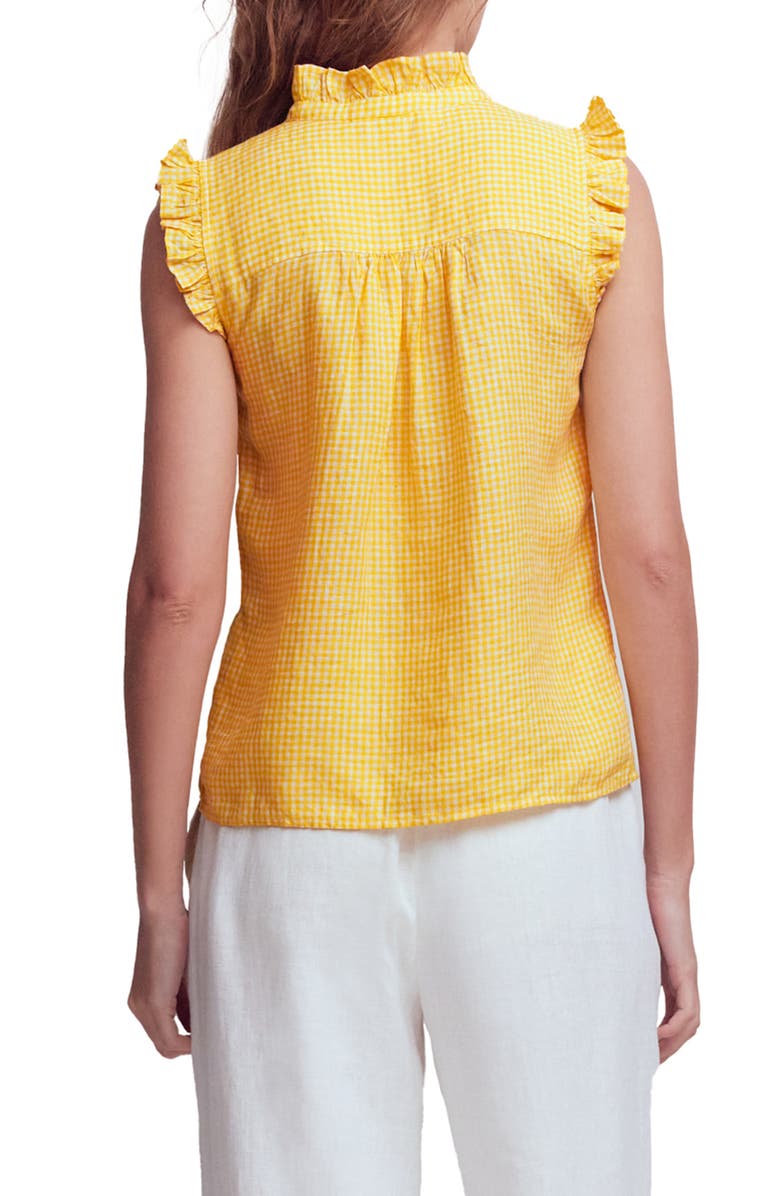 Boden Sleeveless Linen Top, Alternate, color, Sunshine Yellow Chambray