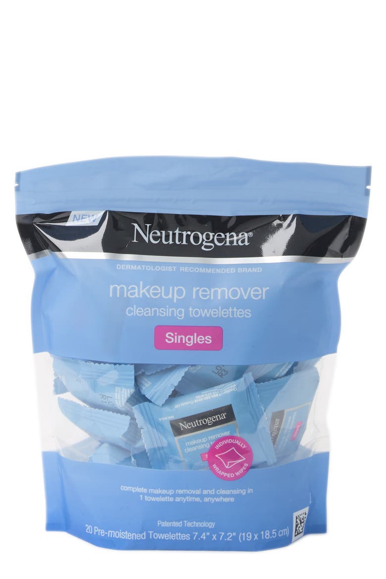 Individually Wrapped Makeup Cleansing Face Wipes - Pack of 20, Main, color, NO COLOR