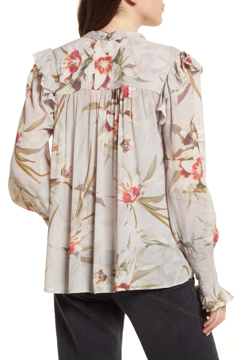 Lara Kuroyuri Floral Print Blouse, Alternate, color, PINK