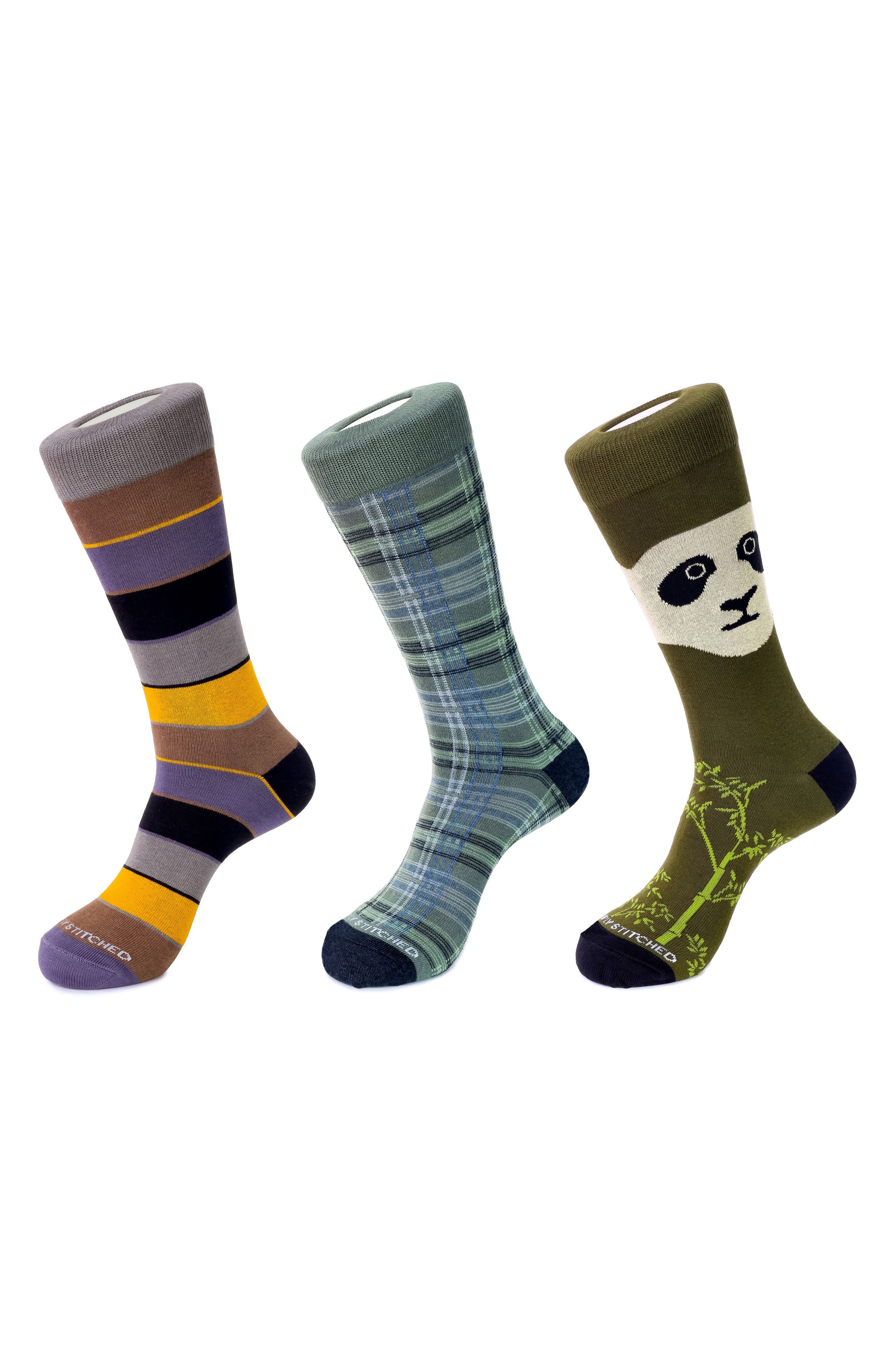 3-Pack Assorted Crew Socks