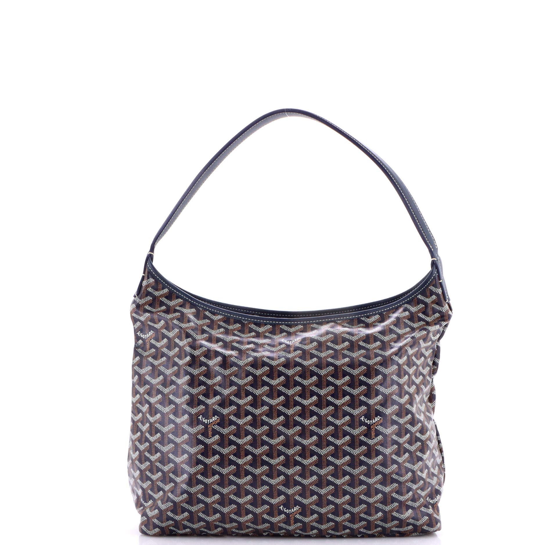 Pre-Owned Goyard Boheme Hobo Coated Canvas, Alternate, color, Blue