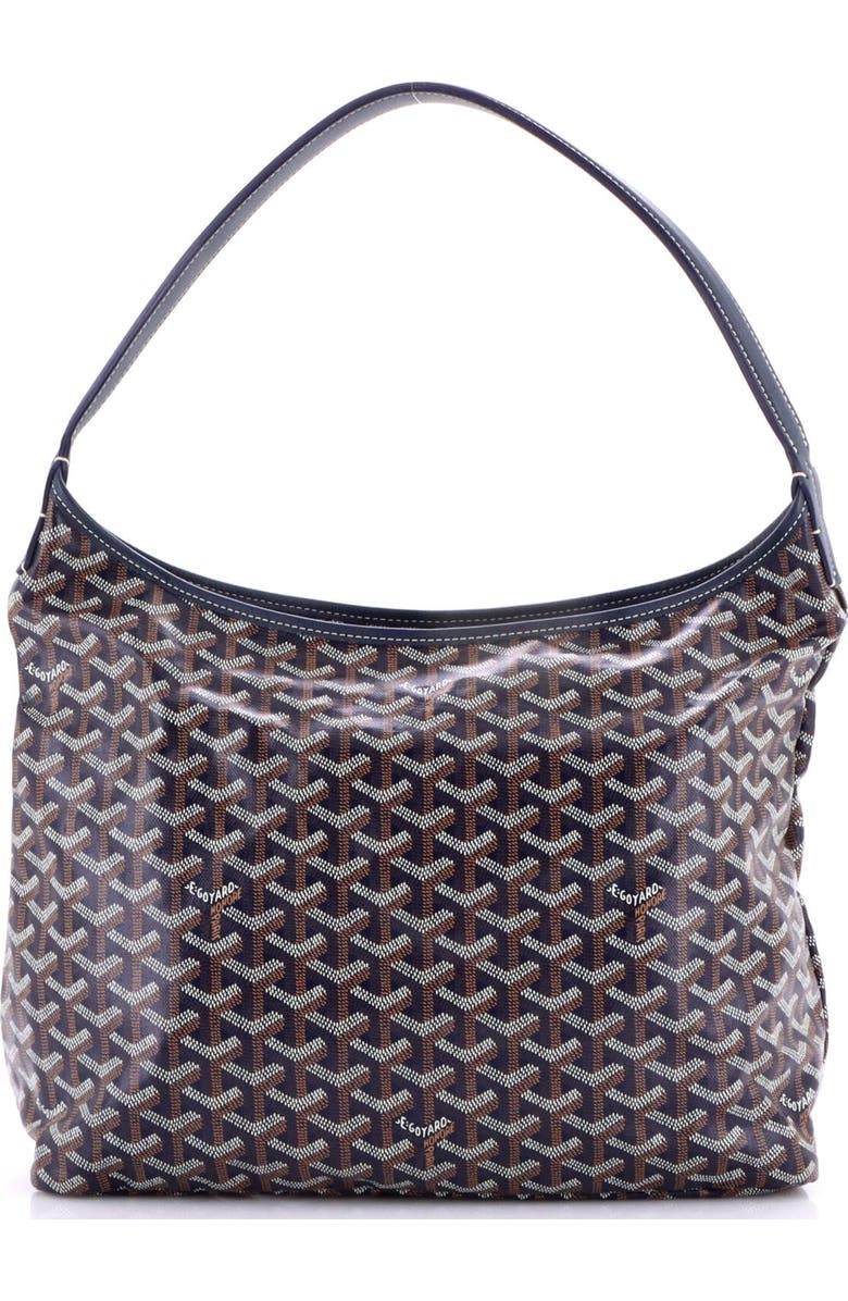 Pre-Owned Goyard Boheme Hobo Coated Canvas, Alternate, color, Blue