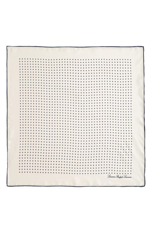Ralph Lauren Lauren Polka Dot Square Silk Scarf