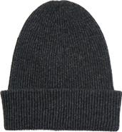 Amicale Ribbed Cashmere Double Cuff Beanie