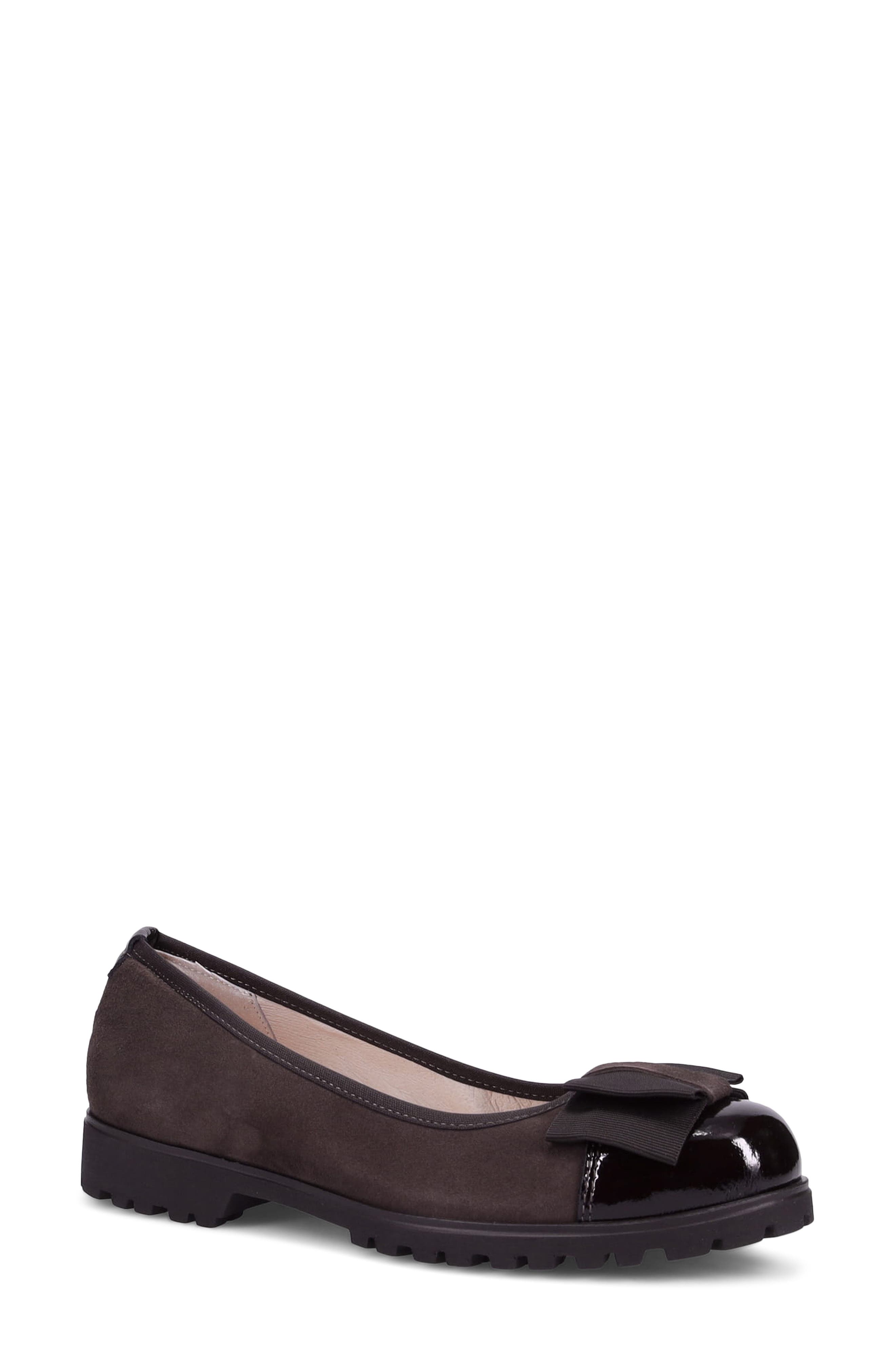 Ivale Water Resistant Bow Flat, Main, color, CHOCOLATE