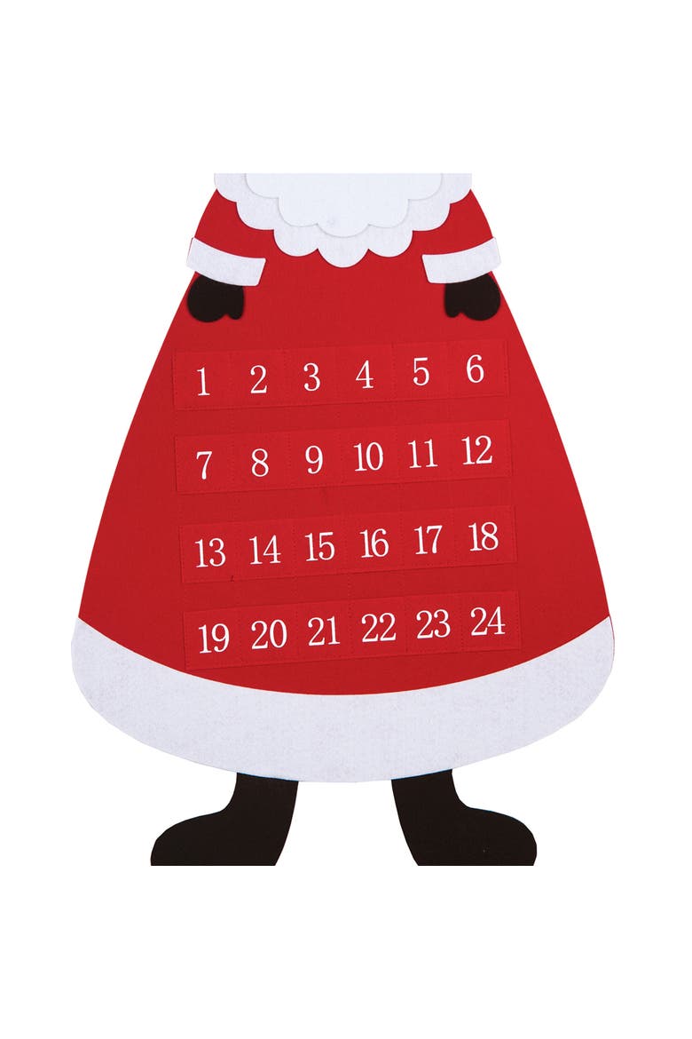 Santa Advent Calendar, Alternate, color, Red